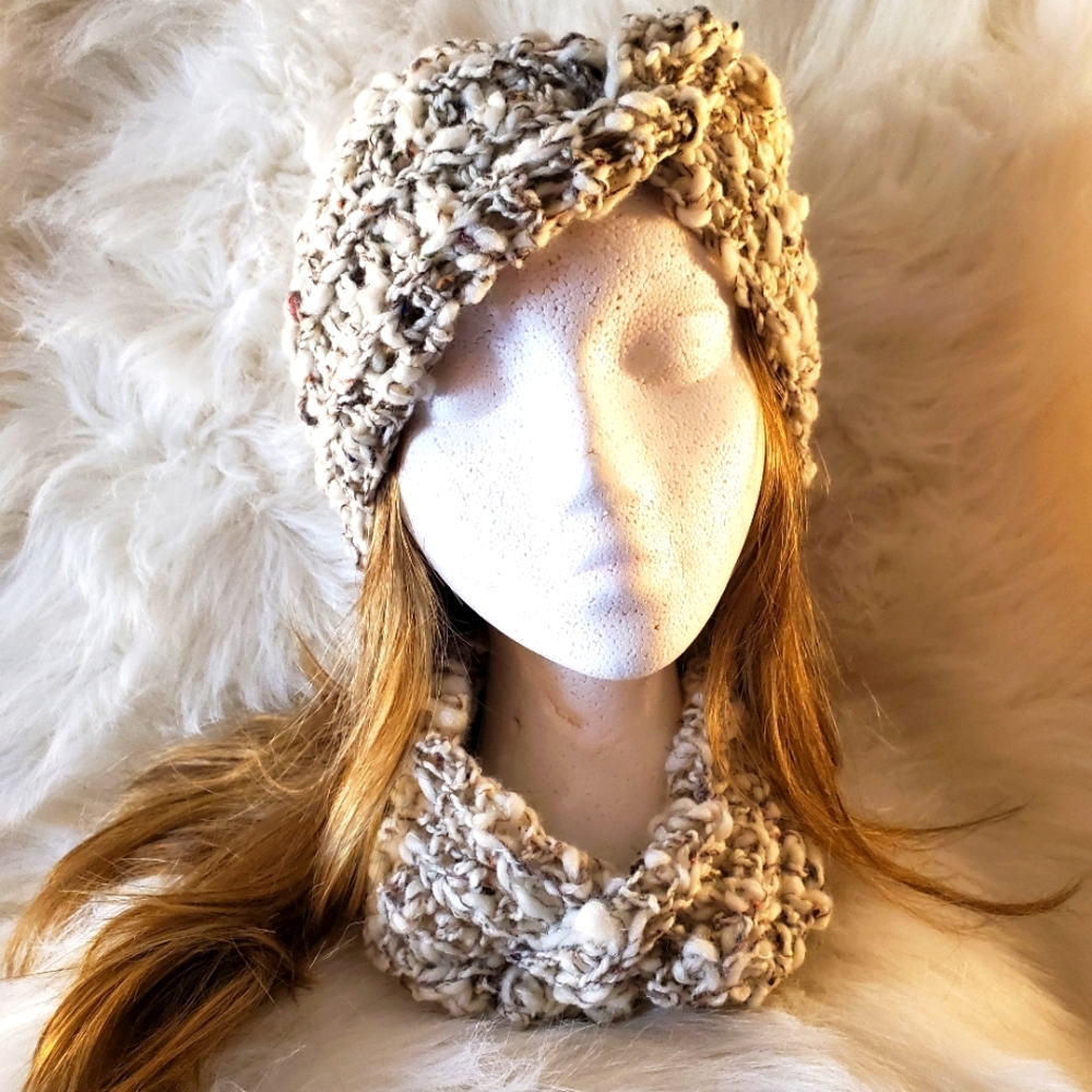 💛Handmade Crochet Texture Twisted Headband/Ear/Neck Warmer